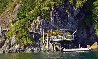 
A cliff-hanging homestead on the rocky coast of Vancouver Island.
